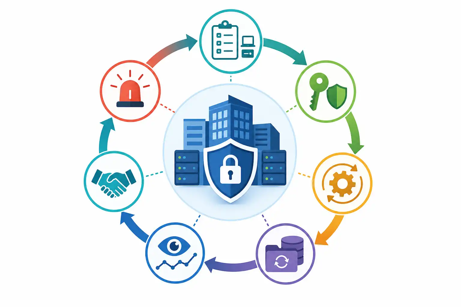 Infografik zu NIS2 umsetzen: Praxis-Checkliste für IT-Administratoren (KI-generiert)